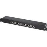 CAT6a patch panel 16-poorts STP 1U zwart - Netwerkkabel - Computerkabel - Kabel