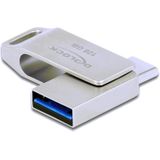 Delock - 54076 - USB-stick - Zilver - 128 GB - USB-A, USB-C