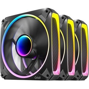 Antec Orbit 120 ARGB - Noir (120 mm, 3 x), PC ventilator, Zwart