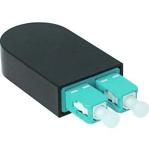 BlueLAN BlueOptics Loopback Adapter SC Duplex Multimode OM3, Zendontvangers, Turkoois, Zwart
