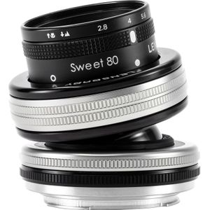 Lensbaby Composer Pro II incl. Sweet 80 mm f/2.8-22 (Micro Vier Derde, Volledig formaat), Objectief, Zwart