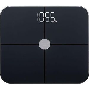 Adler - Weegschaal - Slimme Badkamerweegschaal - Zwart - 180 kg