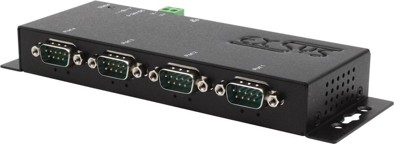 EX-6114-2PoE - Seriële Multiprotocol Apparaatserver - Ethernet - Zwart - Met PoE ondersteuning