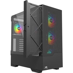 Nordic Spelen Munin (ATX, mATX, Mini-ATX), PC-behuizing, Zwart