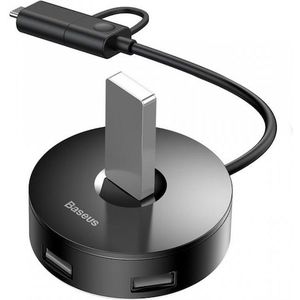 Baseus CAHUB-GA01 (USB-C, USB-A, 4 ports), Docking station + USB-hub, Zwart