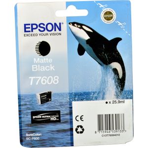 Epson, Inkt, T7608, Ultra Chrome HD (MBK)