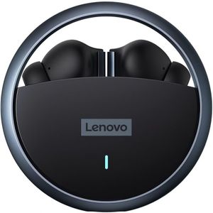 Lenovo LP60, zwart (ANC, 2 h, Draadloze), Koptelefoon, Zwart