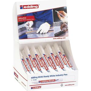 Edding, Marker, Display e-8046 Klaar Wit (Wit, 30 mm, 1 x)