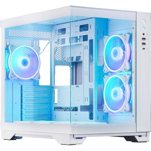 Chieftec - Visio GM-30W-TG-OP - PC-behuizing - Wit - Tempered Glass x 2 - ATX