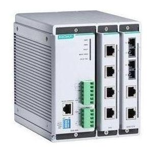 Moxa EDS-608-T - Compact beheerd Ethernet schakelsysteem met 2 slots voor 4-poorts Fast Ethernet (4 ports), Netwerkschakelaar