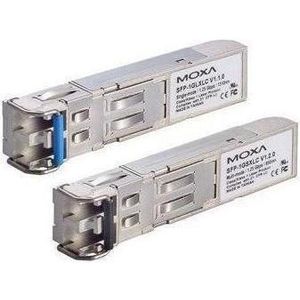 Moxa SFP-1GZXLC-T - SFP-module met 1 1000BaseZX-poort met LC-connector voor transmissie over 80 km, Zendontvangers