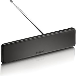 Philips DVB-T platte binnenantenne (Platte antenne, Binnenantenne, 38 dB, DVB-S / -S2, DVB-T / -T2), SAT Spiegels + SAT Antennes, Zwart