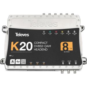 Televes K20-8 Compacte headend 8transponders, DVB-S2 in QAM 57010 (Diverse), Satelliet accessoires, Zwart