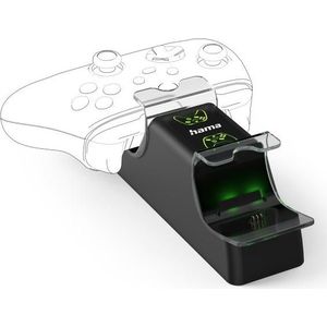 Hama Oplaadstation voor Xbox Series X/S (Xbox serie X, Xbox One X, Xbox One S, Xbox serie S), Accessoires voor spelcomputers, Zwart