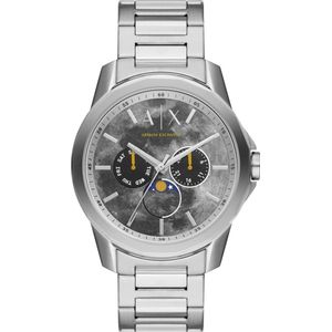 Armani Exchange, Horloge, BANKEN, Zilver, (Analoog horloge, 44 mm)