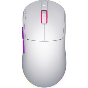 Hator - Quasar 3 Ultra - Draadloze Muis - Wit - Optische Sensor 30.000 DPI