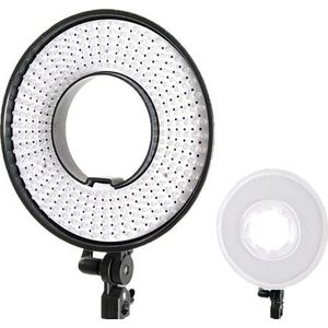 Falcon Eyes Bi-Colour LED Ring Lamp Dimbaar DVR-300DVC op 230V (Ringlicht), Constant licht, Wit