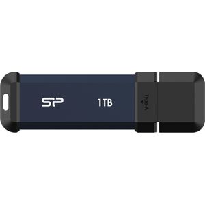 Silicon Power Draagbare-Stick-1TB SSD USB 3.2 MS60 (1000 GB), Externe SSD, Blauw