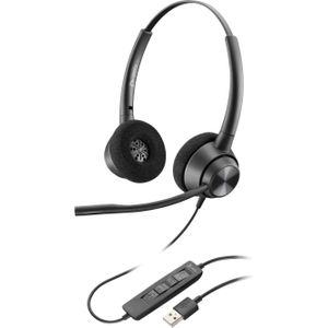 Poly HP Poly EncorePro 320 USB-C-stereohoofdtelefoon, 55 g (Bedraad, USB-A), Kantoorheadset, Zwart