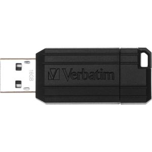 Verbatim PinStripe (16 GB, USB-A), USB-stick, Zwart