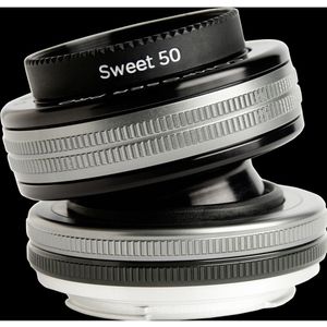 Lensbaby Composer Pro II incl. Sweet 50 optiek Canon EF (Canon EF, Volledig formaat, APS-C / DX), Objectief, Zwart, Zilver