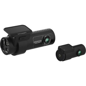 Blackvue DR770X-2CH 64 GB dual-channel autocamera (Ingebouwd display, Ingebouwde microfoon, Nachtzicht, GPS-ontvanger, Versnellingssensor, Volledige HD), Dashcams, Zwart