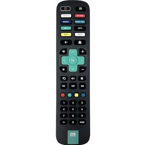 One for All URC4923 - Vervangende afstandsbediening Roku TV (Apparaat-specifieke afstandsbediening, Infrarood), Afstandsbediening, Zwart