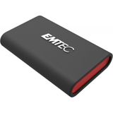 Emtec - X210 - Externe SSD - Zwart/Rood - USB 3.2 Gen2, Stoot- en Trillingsbestendig