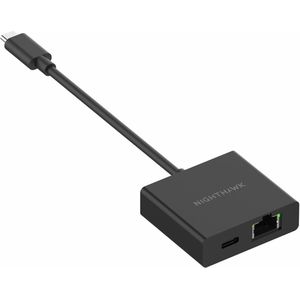 Netgear Nighthawk USB-C to Ethernet Adapter (USB-C 3.1 Gen 1, RJ45/LAN (1x)), Netwerkadapter, Zwart