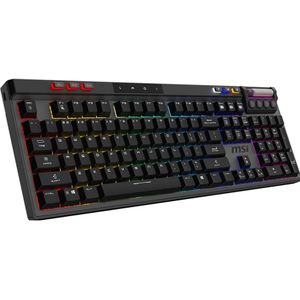 MSI STRIKE Pro Silent W Gaming Keyboard, draadloos (DE, Draadloze), Toetsenbord, Zwart