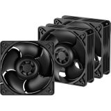 Arctic Ventilator 120x120x25mm S12038-4K (3Pack) (120 mm, 3 x), PC ventilator, Zwart