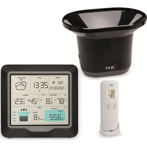 TFA Radio Weerstation met Regenmeter RAIN PRO 35.1160.01 Radio Weerstation Voorspelling f, Weerstation, Zwart