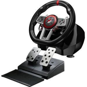 Flashfire Suzuka 900A Gaming Wheel Black and Red (PS3), Controller, Rood