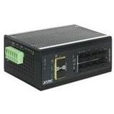 Planet - IP30 - Netwerkschakelaar - Zwart - 8x 10/100/1000 Mbps - 2x SFP