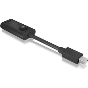 Icy Box Mini DisplayPort naar (HDMI, 14.50 cm), Data + Video Adapter, Zwart
