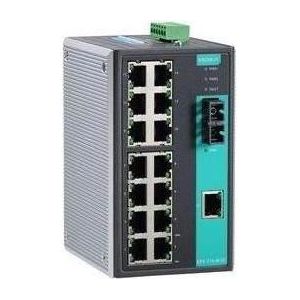Moxa EDS-316-M-SC-T - Unmanaged Ethernet-switch met 15 10/100BaseT(X)-poorten (15 ports), Netwerkschakelaar