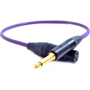 Melodiya Jack 6,3mm - XLR 15m violetinis laidas (15 m), Audiokabel