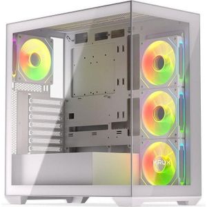 Krux - Exo White - PC Behuizing - Wit - Staal - Gehard Glas