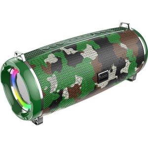 Hoco - Wireless Speaker Xpress (HC2) - with Ambient Light, Bluetooth 5.0, 10W - Camouflage Green (6 h), Bluetooth luidspreker, Groen