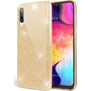 Nalia Glitter cover (Galaxy A70), Smartphonehoes, Goud