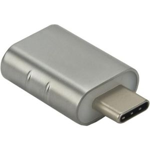Caruba USB C (mannetje) naar USB A (vrouwtje) adapter (USB 3.1 Gen.1) (USB), Geheugenkaartlezer, Zilver