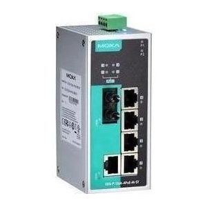 Moxa EDS-P206A-4POE-M-ST - Unmanaged Ethernet-switch met 1 10100BaseT(X)-poorten, 4 PoE-poorten, 1, Netwerkschakelaar
