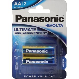 Panasonic 1x2 Evolta LR 6 Mignon (2 Pcs., AA), Batterijen