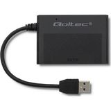 Qoltec - Harde Schijf Adapter - USB 3.0 - Zwart - SATA