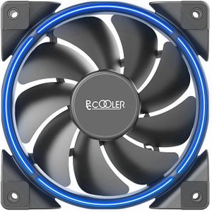 Pccooler CORONA met blauwe verlichting (120 mm), PC ventilator, Blauw