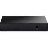 TRENDnet - TEG-S5061 - 2,5G Switch - Zwart - 6 Poorten, 10G SFP+ Poort, Schakelvermogen 45 Gbit/s, Wandmontage