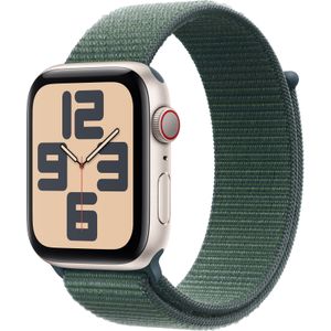 Apple Bekijk SE 2024 (44 mm, Aluminium, 4G, Eén maat voor iedereen), Sporthorloges + Smartwatches