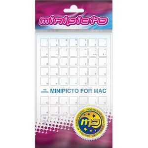 Minipicto Toetsenbordsticker RUS KB-MAC-CLRRU-BLUE-G, glanzend blauw, Geheugenkaartlezer, Blauw