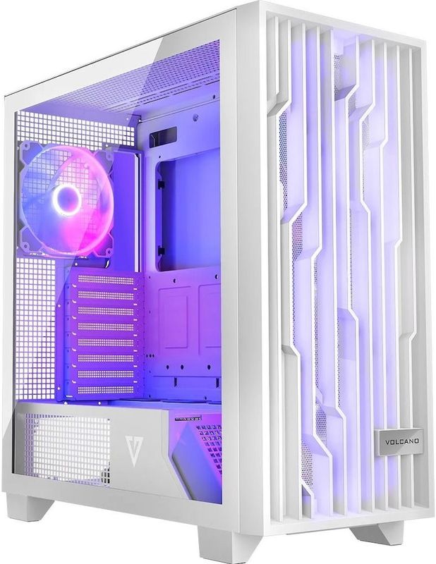 Modecom Vulkaan Perun Apex ARGB biała (mATX, Mini-ITX, ATX, E-ATX), PC-behuizing, Wit
