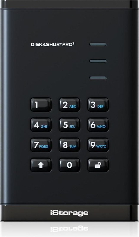 iStorage diskAshur PRO3 SSD externe Solid State Drive 16TB USB Zwart